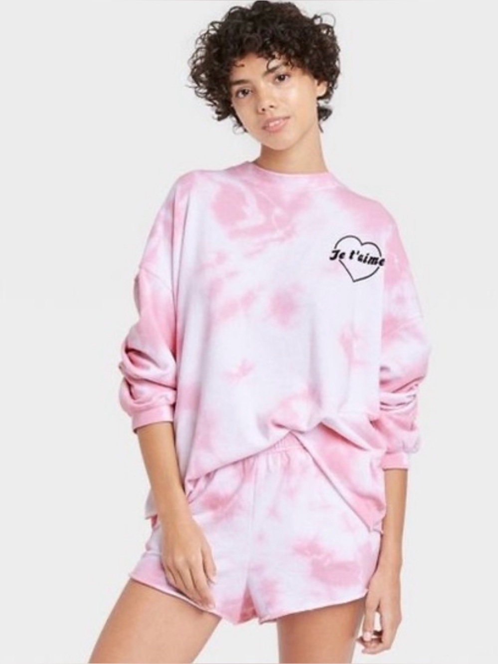 Mighty Fine Tie-Dye Je T'Aime Pajama Set